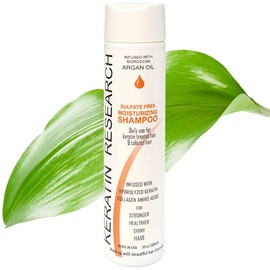 Keratin Research Sulfate & Salt Free Hair Care for Post Keratin Hair Treatment Colored Hair Daily Care Treatment for All Hair Types- Natural & Nourishing Argan Healing Oil (Shampoo)