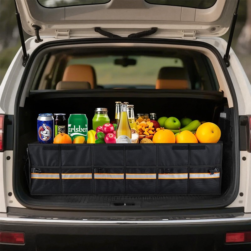 EAROND Car Trunk Organizer with Lid,Collapsible Car Storage Organizer with