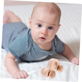 Gatuida Wooden Push Car Smooth Grip Vehicle for Sensory Development Teething Relief Educational Plaything for Newborns