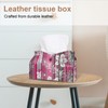 2 Pack Tissue Box Cover Holder, Floral White Flowers Rectangle