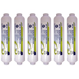 LASCO 37-1821 Ice Maker Inline Filter with 1/4-Inch Compression Connection, Silver, 6 Pack