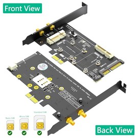 2 en 1 Combo Mini PCI-E a PCI-E 1x y adaptador MSATA a SATA3 con ranura para tarjeta SIM para WiFi/3G/4G/LTE/Msata SSD