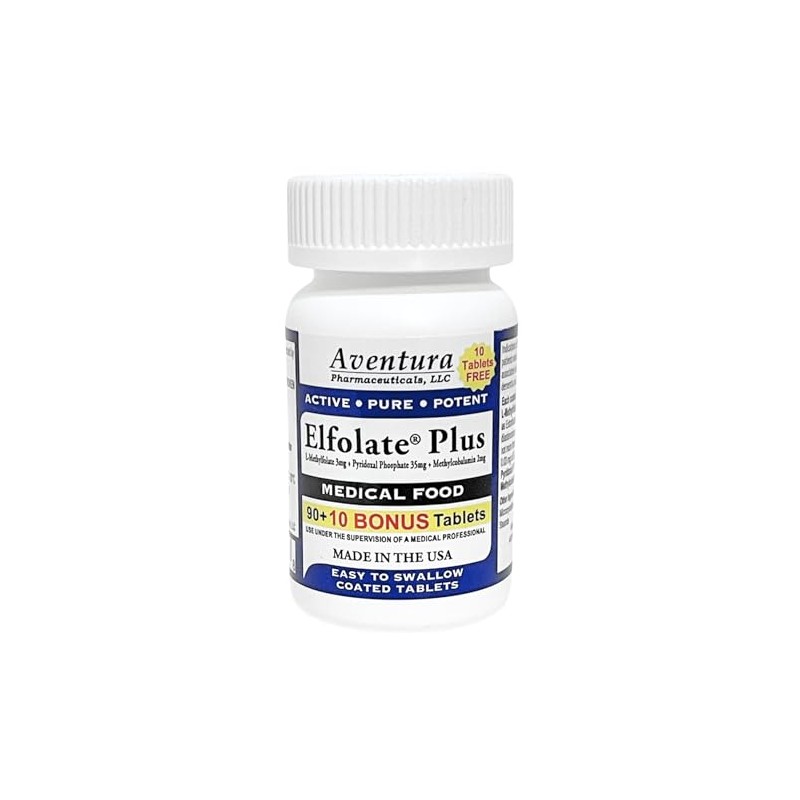 ELFOLATE Plus® 3mg Bonus Pack 100 Tablets L-Methylfolate Methyl Folate