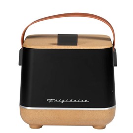 Frigidaire Portable Top Opening Lid Insulated 6-Can or 4-Liter Mini Personal Fridge Cooler, Black color, 110v Wall outlet & 12V car adapter - EFMIS310-Black (Renewed)