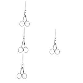 minkissy 4pcs Men's Precision Beard Scissors for Hair Trimming Eyebrow Beauty Scissors