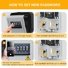 Key Safe with 4 Number Codes, Key Cabinet with Removable