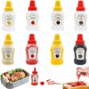 8 Pcs Mini Condiment Squeeze Bottles,25ml Condiment Squeeze Bottle,Plastic Portable