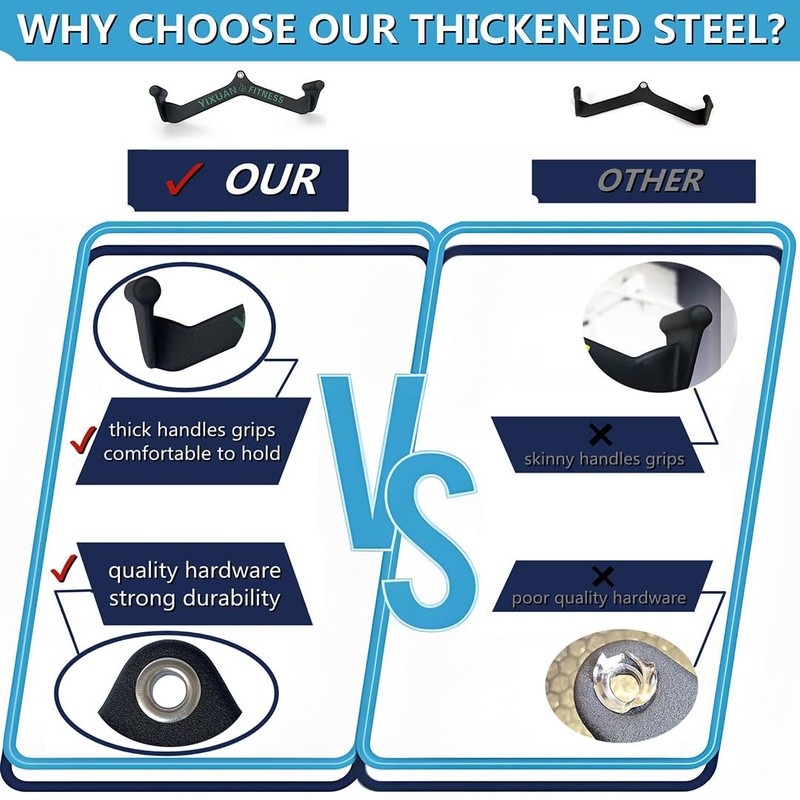 YIXUAN FITNESS Wide Grip Lat Pulldown Attachments V Bar, Close