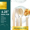 Planet Pantry Disposable Birchwood Cutlery Set Wooden Bamboo-Like for Party
