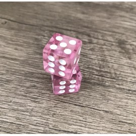 Unbranded 2X Pink Translucent Dice Tire Wheel Valve Stem Caps Bicycle Hot Rod Car Truck