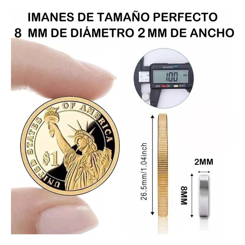 400 Imanes De Neodimio Magnéticos Superfuertes De 8 X 2