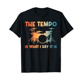 Funny Drumming Art For Men Women Drumline Drum Set Drummer T-Shirt