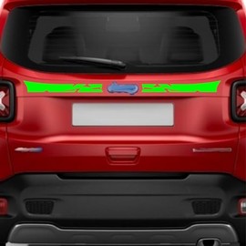 Sticker Set Stripes Rear Vintage Tailgate 4x4 Star SUV Jee Renegade Car Decal c.2306 (069 Neon Green)