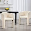 Finnhomy Modern Dining Chairs, Set of 1 Velvet Upholstered Barrel