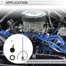 RATCHROLL 1set Fuel Sending Unit and Gauge Kit 406mm Length Boat Fuel Sending Unit Marine Fuel Sender Unit Black Silver Tone Metal 240-33 Ohm