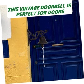 BESPORTBLE Unique Vintage Door Bell Iron Made Manually Shaking Home Decor Garden Wall Chime