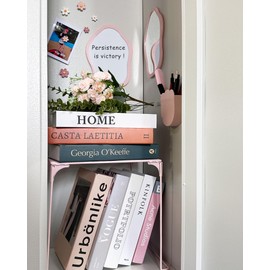 KEYDUACU 13 pcs Girls Locker Accessories, Locker Decorations Including Mirrors, whiteboards, Magnets and organizing Supplies. Ideal for Back-to-School Essentials and The Office (13 pcs-Pink)