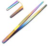 Laja Imports Multi Titanium Rainbow Color Thumb Dressing Forceps Tweezer