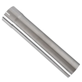4 Inch Exhaust Pipe, T304 Stainless Steel (SS Tubo), Flared Slotted, Polished Finish, Tailpipe 17.3" L, 4" OD to ID Adapter, Straight Tubing,Universal
