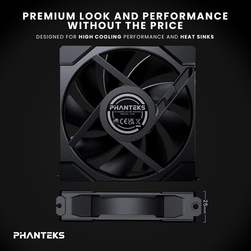 Phanteks M25-120 Gen2, Daisy Chain Unified Fan Frame, 120mm PWM
