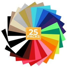 HTVRONT Heat Transfer Vinyl - 25 Packs HTV Vinyl for T-Shirts