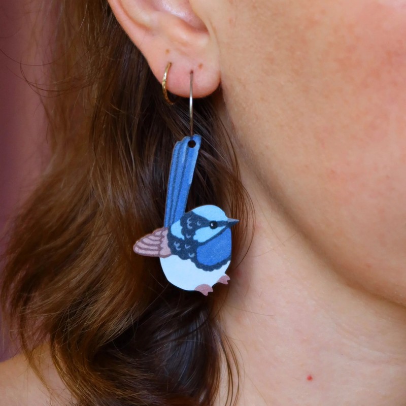 Pixie Nut & Co. Fairy Wren Hoop Earrings