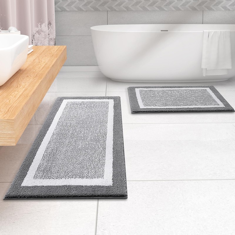 OLANLY Bathroom Rugs 70x24, Extra Soft and Absorbent Microfiber Bath