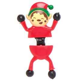 Baker Ross AX322 Christmas Elf Wall Climbers - Pack of 6, Christmas Novelty Toys for Kids, Ideal for Party Favours, Loot or Prize Bag, and Stocking Fillers