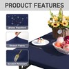 Nacuci Square Fitted Table Cover Elastic Tablecloth Stretch Spandex Table
