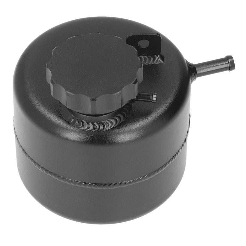 Radiator Coolant Expansion Tank 2.5L Capacity Aluminum Alloy Black Reservoir