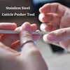2 Pcs Stainless Steel Cuticle Pusher Tool Non Slip Double