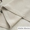 WOLTU Curtains with Ruffle Tape, Linen Look, Semi-Transparent Voile Linen