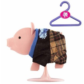 Teacup Piggies Fashion Set Hit the Deck Black Shirt Plaid Pants