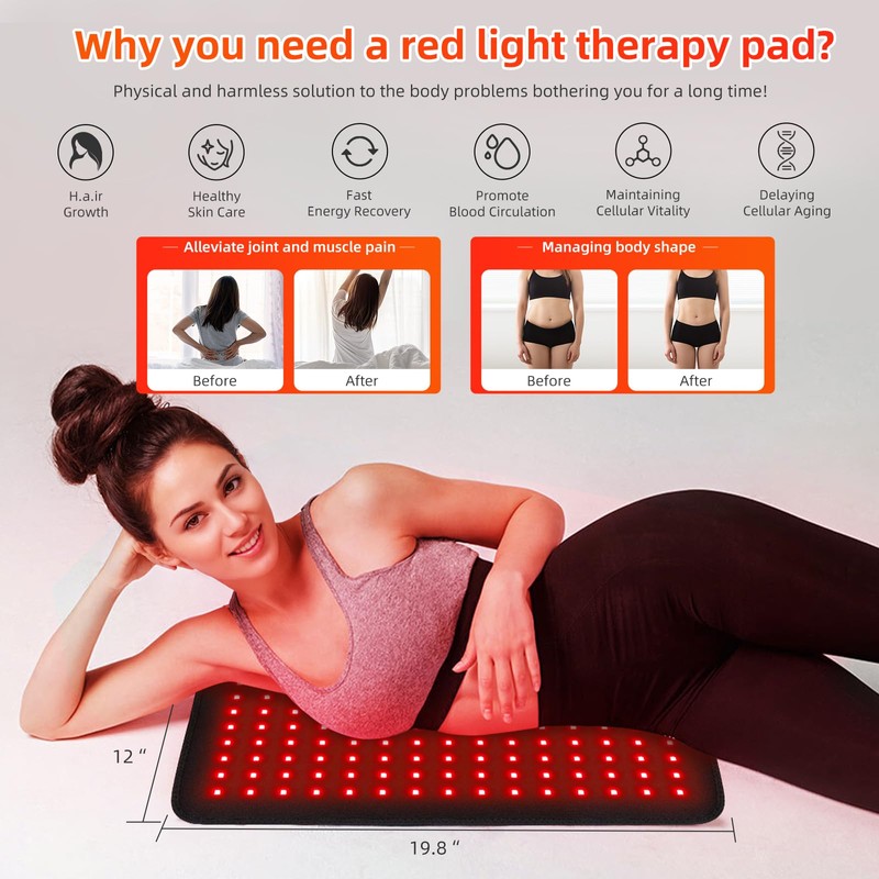 feangli Red Infrared Light Therapy for Body Large 19.8" x