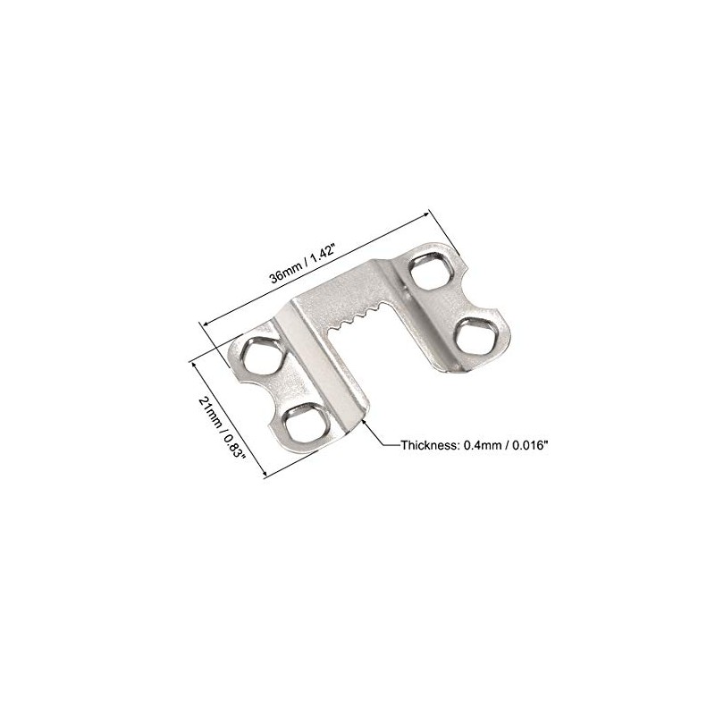 uxcell Picture Hangers, 36mm 4-Hole with Screws for Frame Hanging,