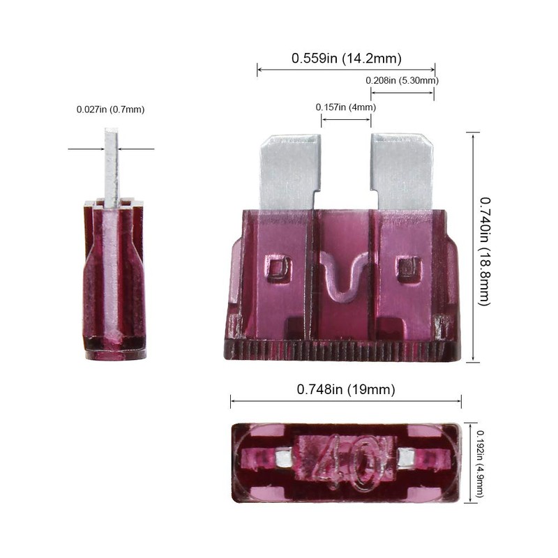 AHL 100pcs Auto Motorcycle Car Boat Truck Blade Fuse Box