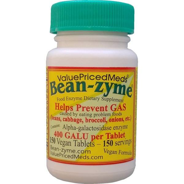 ValuePricedMeds Bean-Zyme Extra Strength (150 ct) is 400 GAUL per Tablet