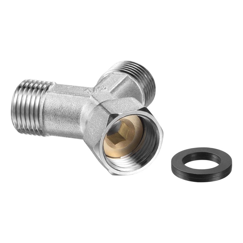 sourcing map Pipe Fitting G1/2 1 Female to 2 Male