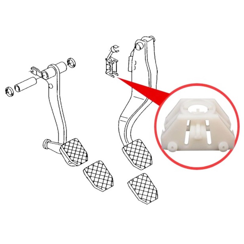 Twowinds - Brake Pedal Bracket Clip 1J0721169A Compatible with A1