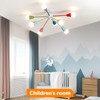 Aleslsop Colorful Chandelier, Modern Sputnik Chandelier, 8-Light Kids Light Fixture