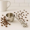 Nickel Fleur de Lis Coffee Scooper. Tea Scoop - Set