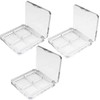 luzen 3Pcs Empty Eyeshadow Palette Box Clear Plastic DIY Refillable