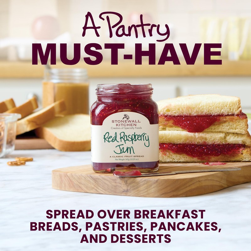 Stonewall Kitchen, non GMO, Red Raspberry Jam, 12.5 oz. Jar,