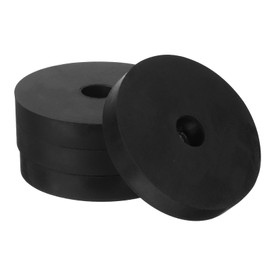 PATIKIL Vibration Isolation Washer 2.4" OD 0.5" ID 0.4" Thick, 4 Pack Rubber Round Anti Mechanical Damping Feet Pads, Black