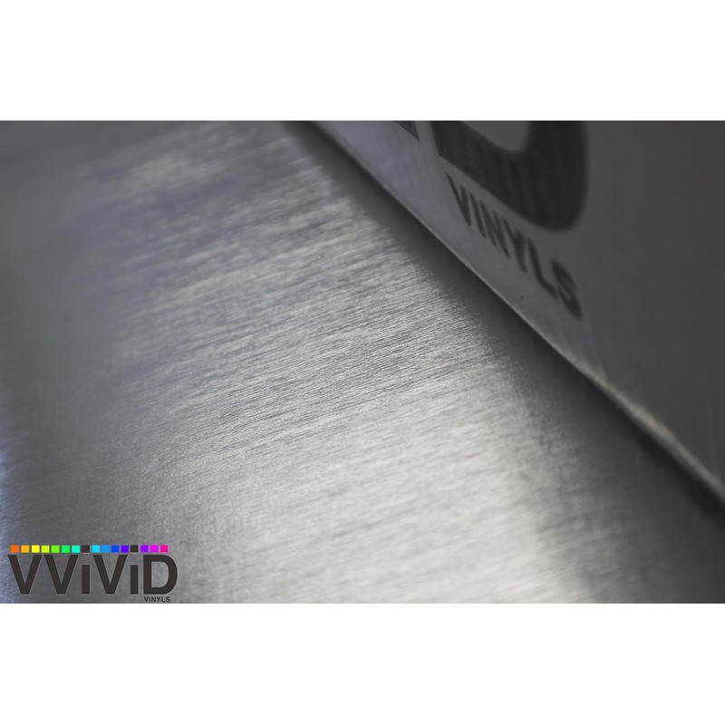 VViViD+ Brushed Chrome Air-Release Vinyl Adhesive Tape Roll 1/2” x