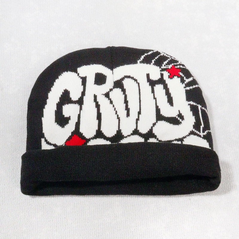 2THESTARS Trendy Y2K Graphic Beanie Wool Acrylic Beanies for Women