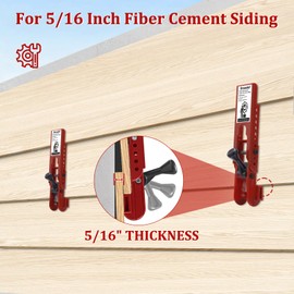 Siding Installation Tools, Siding Mounting Kit with Adjustable Reveals, Lap Siding Gauge Made of Polycarbonate Body (Red, 5/16 Inch)