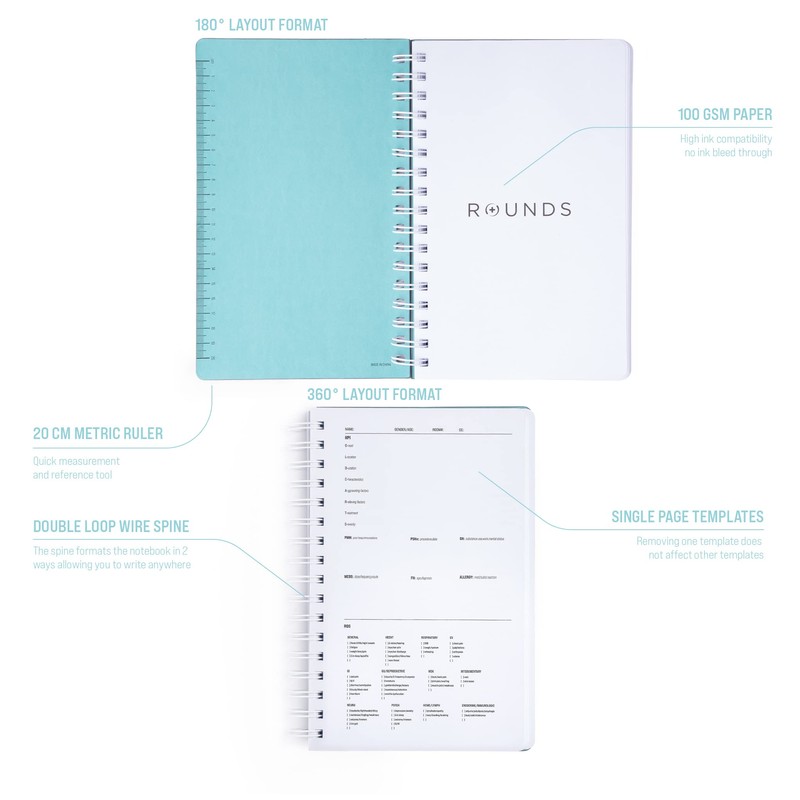 H&P Notebook Spacious Medical History and Physical Notebook (8.5" x