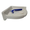 Almond Beige Almond Bone Ceramic Shower Corner Tray Soap Dish
