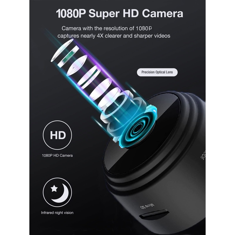 senri Mini Security Camera, 1080P HD WiFi Home Indoor Outdoor